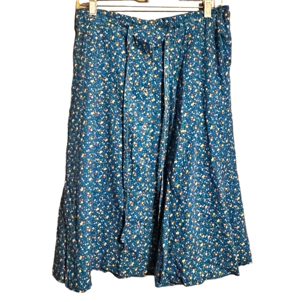 Vintage‎ Handmade Floral Skirt with Drawstring at Waist